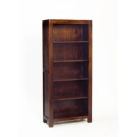 Poko Dark Mango Large Open Bookcase - Brown