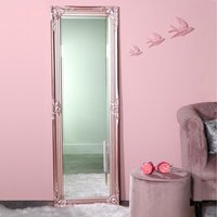 Tall Ornate Mirror - Rose Pink