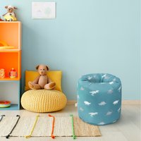 Kids Bean Bag Chair Round Beanbag Seat Pouffes - Rex