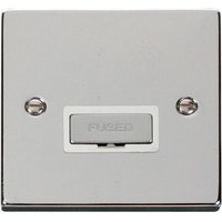 Polished Chrome 13A Fused Ingot Connection Unit - White