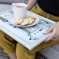 Cornish Harbour Lap Tray 44x34cm - Blue
