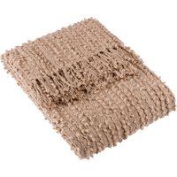 Arvo Woven Fringed Throw - Plaster