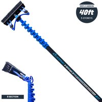 Aquaspray Venom Carbon Fibre Waterfed Window Cleaning Pole - Blue / 40ft