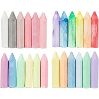 24PCS Colourful Sidewalk Chalk Pencil Set in Box for Kids - Multicolour