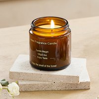Handcrafted Soy Wax Scented Candle - Brown / Lavender