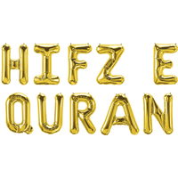 Hifz E Quran Foil Balloons - Gold