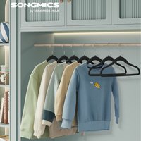 SONGMICS Velvet Baby Hangers with 360 Swivel Hooks - Black / 2.4kg