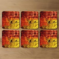 Birds On Branch Coaster - Red