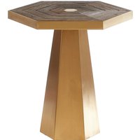 Titan Small Hexagon End Table - Gold