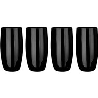 Set Of Four Hi Ball Black Glasses - Black