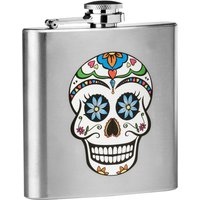 Auden Skull Design Hip Flask - Silver