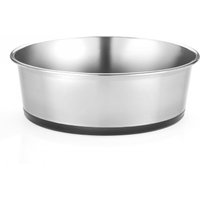 Heavy Gauge Non-Slip Dog Bowl - Silver / 21cm