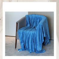 Luxury Super Soft Throw Blankets - Blue / Medium / 150cm