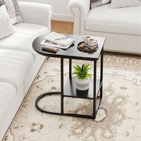 Modern Sofa Side Table End Table - Black