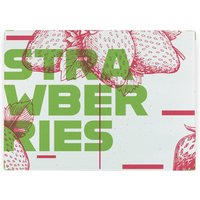 Strawberries Worktop Protector - Large Textured Glass Chopping Board - Green