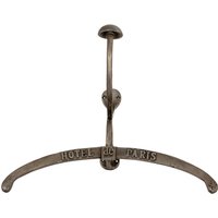 Antiqued Silver Coat Hanger with Hook Elegant & Functional Decor - Silver