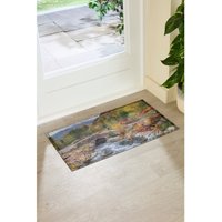Artsy Mats Autumn Nature Landscape Heavy Duty Non-Slip Indoor Outdoor Mat 70x40cm in Blue | Size: 40 cm x 70 cm