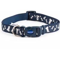 Reflective Bones Adjustable Collar - Blue / 45cm - 70cm