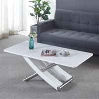 Carlo Top MDF High Gloss Side Table - White