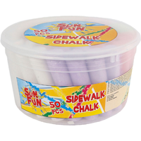 50pc Sidewalk Chalk for Kids Outdoor Play - White