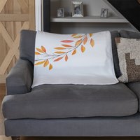 Autumn Reath Blanket - Orange