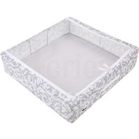 Casey Folding Under Bed Storage Box with Collapsible Steel Frames - Grey Damask / 50l