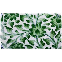 Painted Pottery Pattern Kitchen Towel - Green