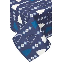 Blue Winterland 100 Cotton Christmas Tablecloth - Blue Winterland / 178cm