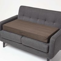 Faux Suede Orthopaedic Foam Booster Cushion - Chocolate / 100cm
