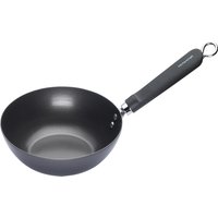 World of Flavours Carbon Steel 20cm Non-Stick Wok - Black
