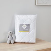 Martex Baby Quilted Mattress Protector fitted Cot Bed - White