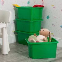 Wham Set 4 Stack and Store Boxes - Green / 28l