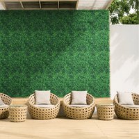 6-Piece Decorative Artificial Plant Wall Panels - Green