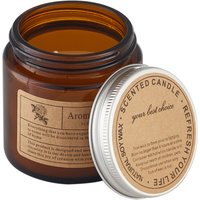 Set of 3 Different Scents Natural Soy Wax Scented Candles - Brown