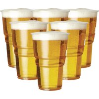 20oz Clear Plastic Full Pint Glasses Tumblers - Clear / 50