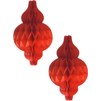 Lantern Honeycombs - Red