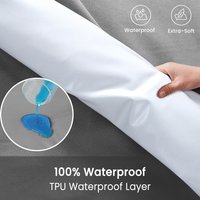 Premium Quality Waterproof Fitted Sheet - grey / Double