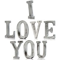 Shabby Chic Letters I LOVE YOU (8) - White
