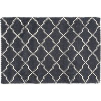 Bosie Kensington Townhouse Small Diamond Lattice Rug - Grey