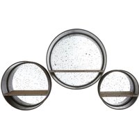Rivulet Splash Effect Wall Mirror - Silver