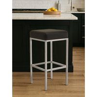 Baina Black And Chrome Finish Bar Stool - Black