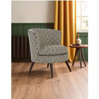 Regent Park Greek Key Design Round Accent Chair - Multicolour