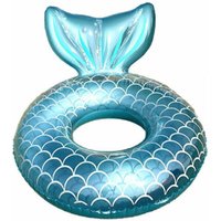 Inflatable Mermaid Tail Rubber Ring - Blue