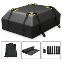 424L Car Roof Bag Roof Top Luggage Bag - Black