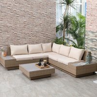 Brol Outdoor Sectional Corner Sofa - Beige