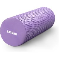 KAYMAN Foam Roller (44.5 x 15 cm) - Muscle Recovery, Back & Leg Massager - Purple