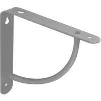 Decorative Silver Metal Cove Shelf Brackets Support Set of 4 - Silver
