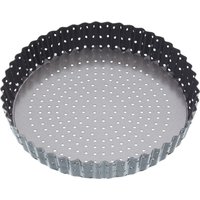 MasterClass Crusty Bake Non-stick Fluted Round 20cm Quiche Tin - Black