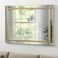 Venetian Beveled Wall Mirror - Brass / 107cm / 76cm