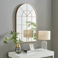 Zeus Gold Window Floor or Wall Mirror - Large - Gold
